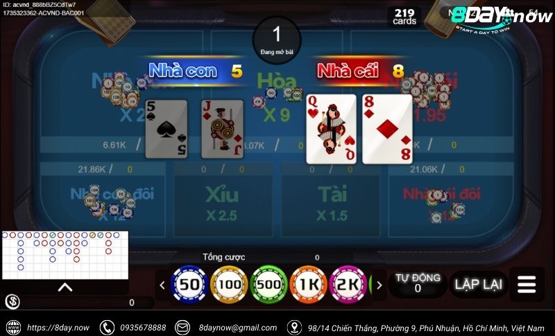 Giao dien game Baccarat 8Day - Hinh 3