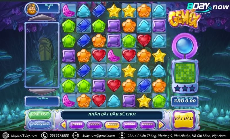 Gemix 8Day – Game slot pha lê huyền bí, thưởng cực khủng 2 Giao dien game Gemix 8Day - Hinh 1