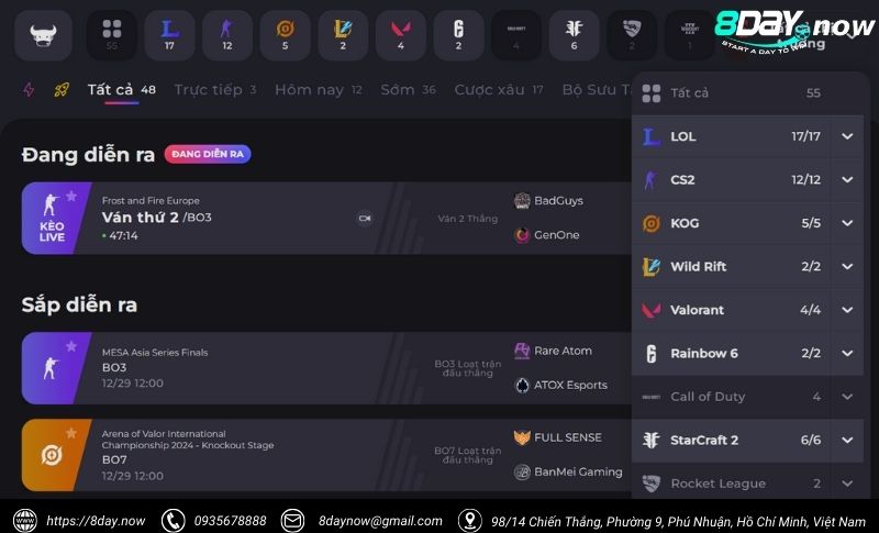 Giao dien cong cuoc the thao dien tu IM Esports 8Day - Hinh 4