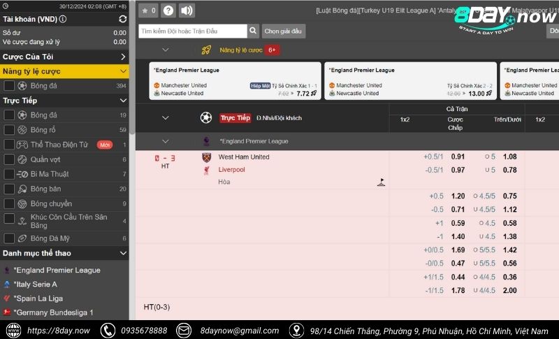 Cac buoc tham gia ca cuoc the thao tai IM The Thao 8Day - Buoc 3