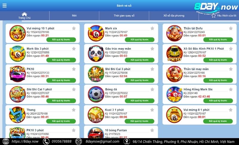 Lottery Lobby 8Day - Đa dạng thể loại, dễ dàng trúng thưởng 2 Hinh anh trong game Lottery Lobby 8Day - Hinh 1
