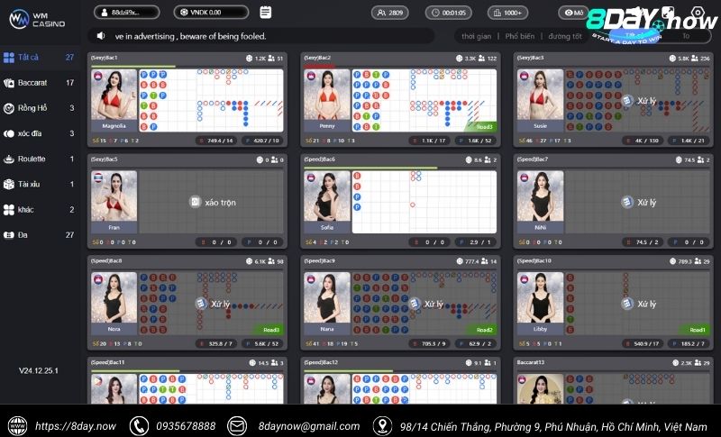 Giao dien sanh game WM Casino 8Day - Hinh 1